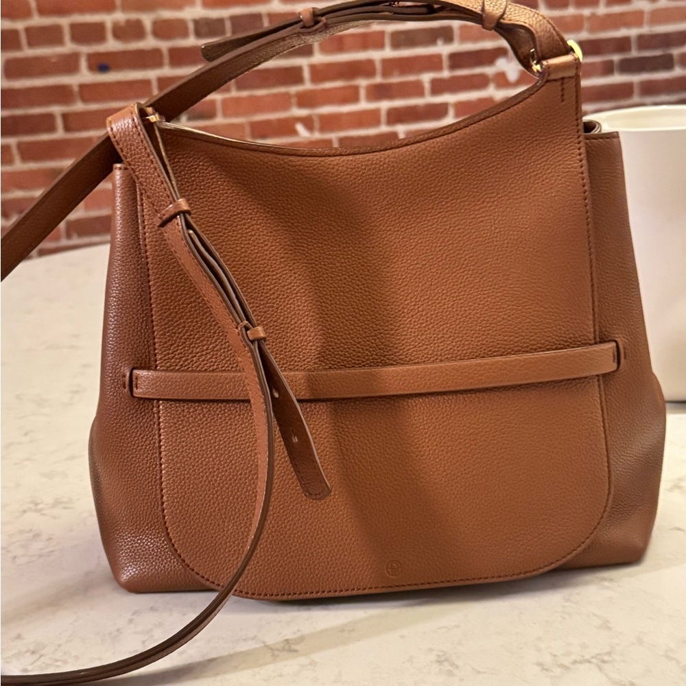 The Row Tan Leather Shoulder Bag
